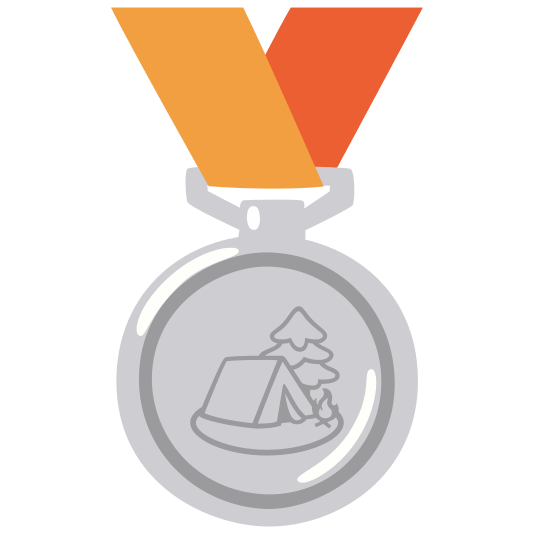 second place medal camping