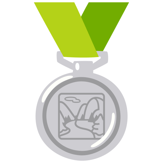second place medal national park
