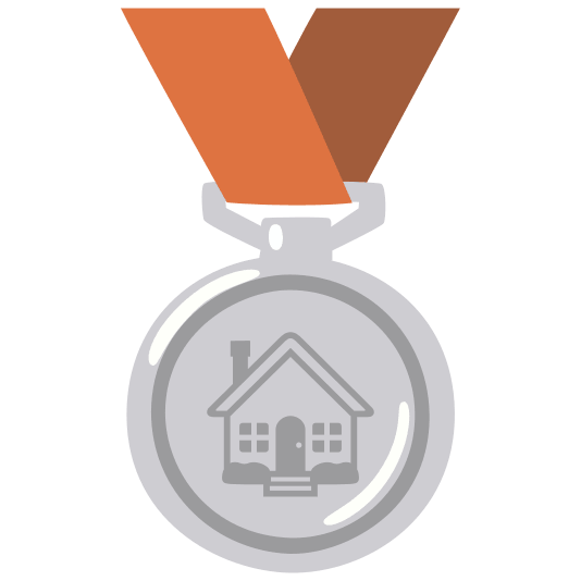 second place medal house