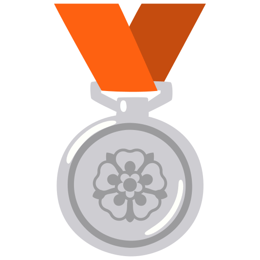 second place medal rosette