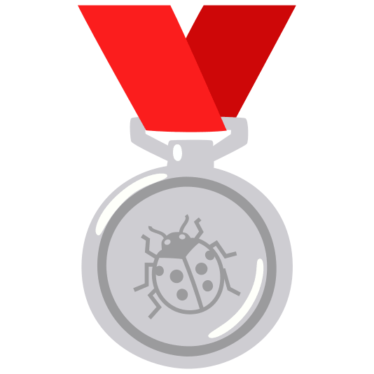 second place medal ladybug