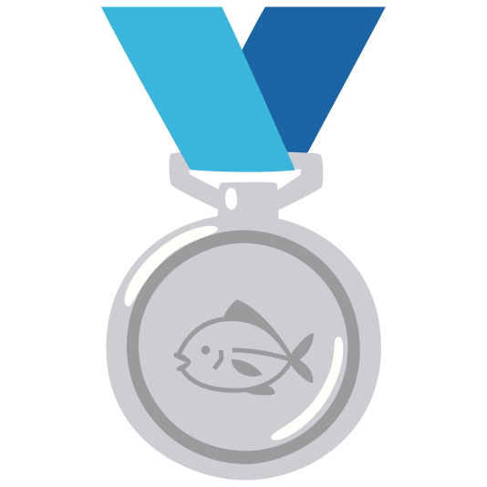 second place medal fish