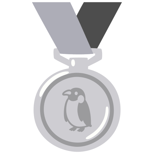second place medal penguin