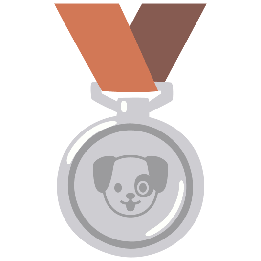 second place medal dog