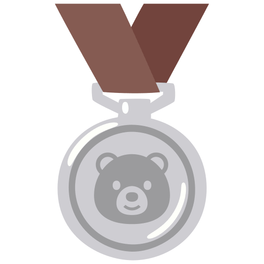 second place medal bear