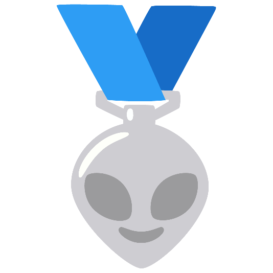 second place medal alien