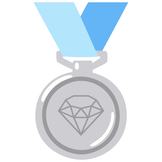 second place medal gem