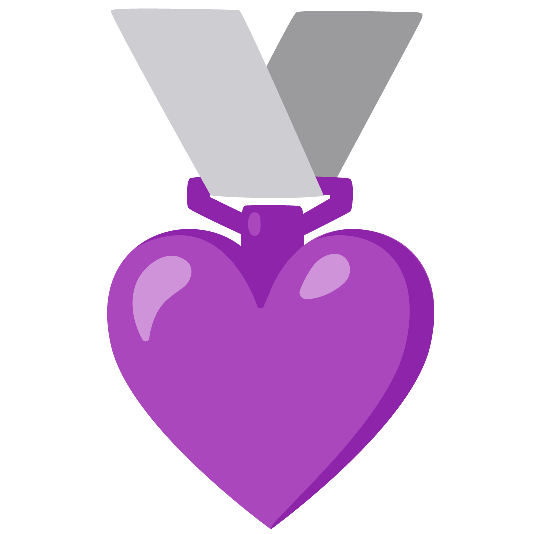 second place medal purple heart