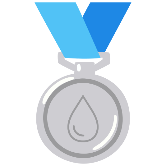 second place medal droplet