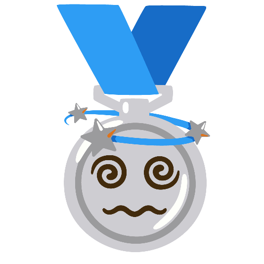 second place medal dizzy