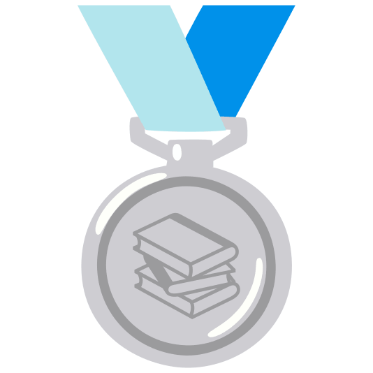 second place medal books
