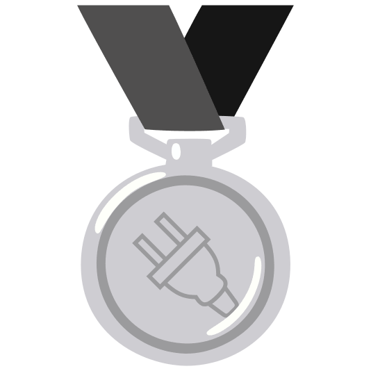 second place medal electric plug