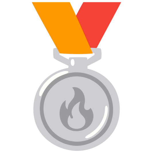 second place medal fire