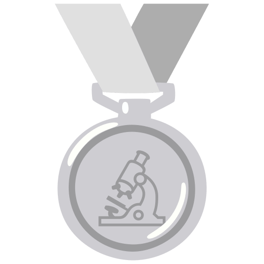second place medal microscope