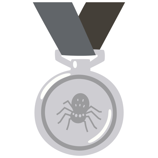 second place medal spider