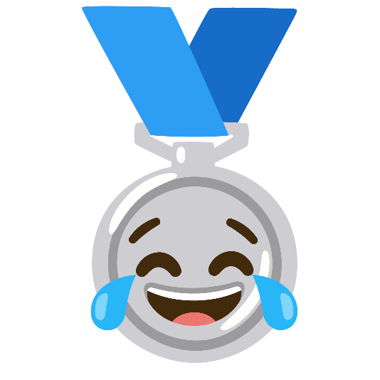 second place medal joy