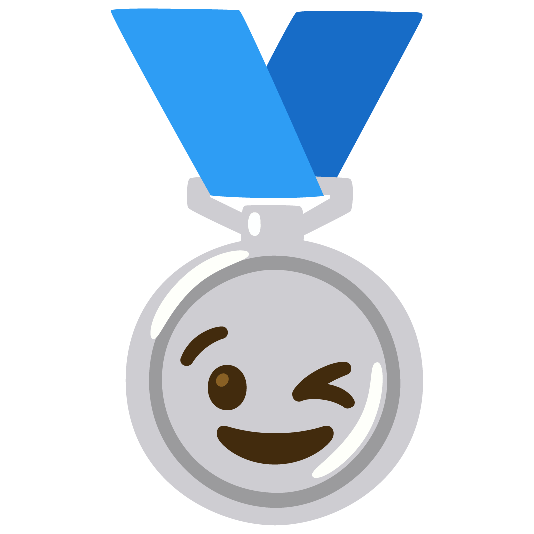 second place medal wink