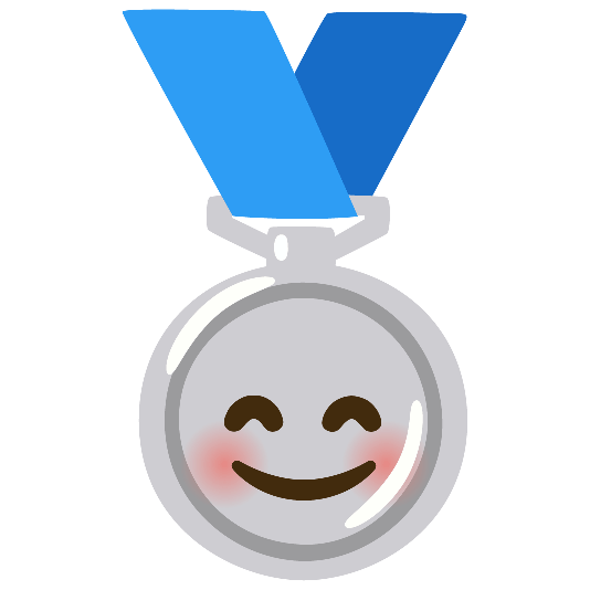 second place medal blush