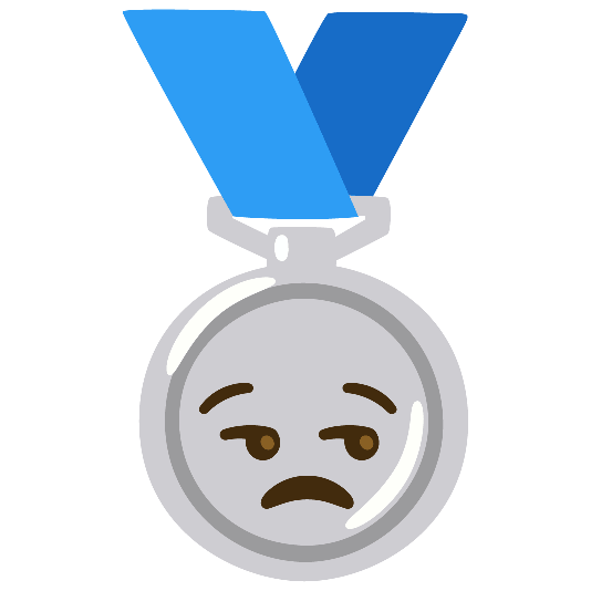 second place medal unamused
