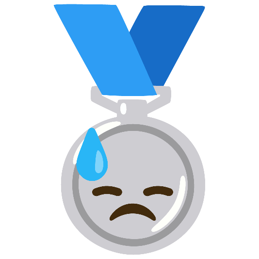 second place medal sweat