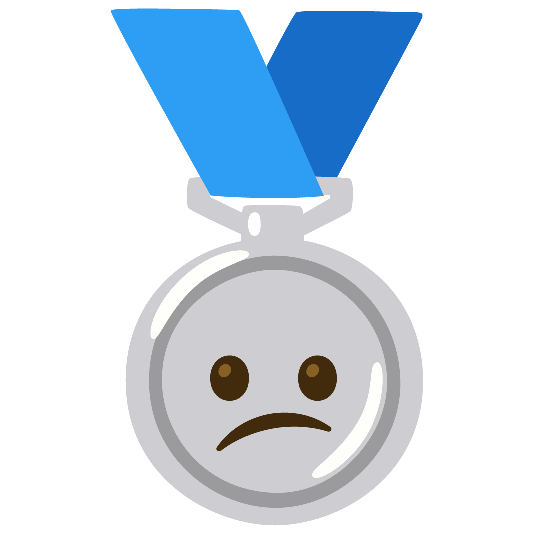 second place medal confused