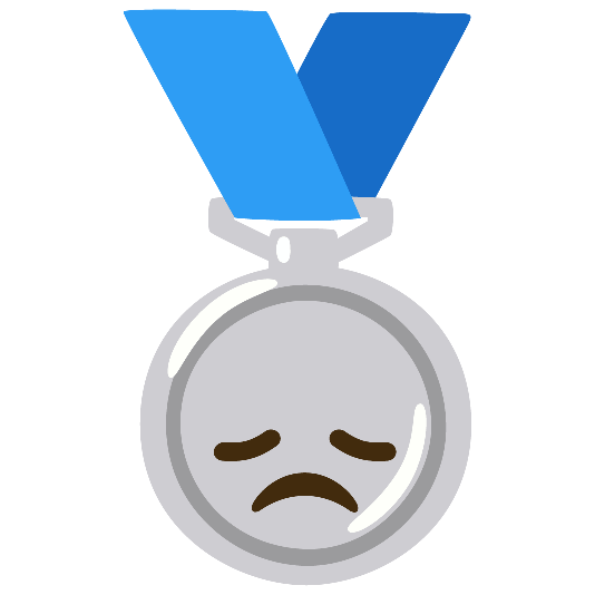 second place medal disappointed