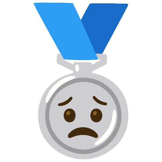 second place medal worried