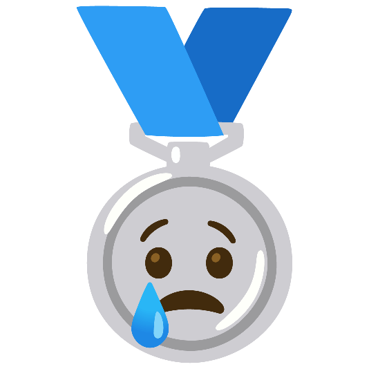 second place medal cry