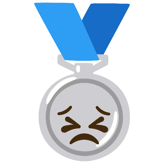 second place medal persevere