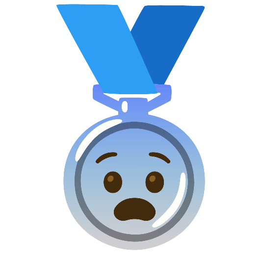 second place medal fearful