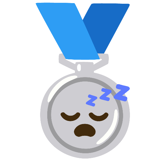 second place medal sleeping