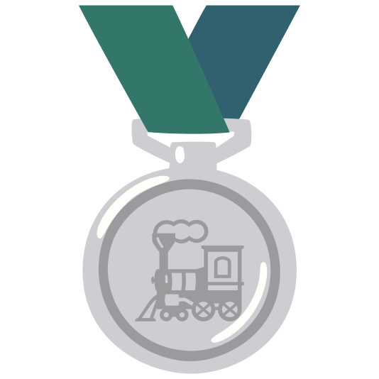 second place medal steam locomotive