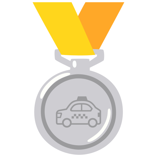 second place medal taxi