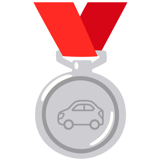 second place medal car