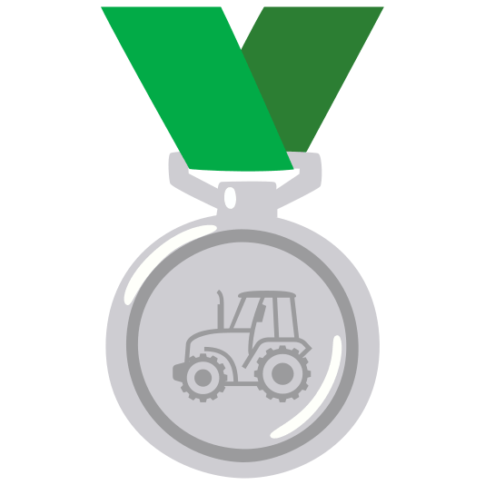 second place medal tractor