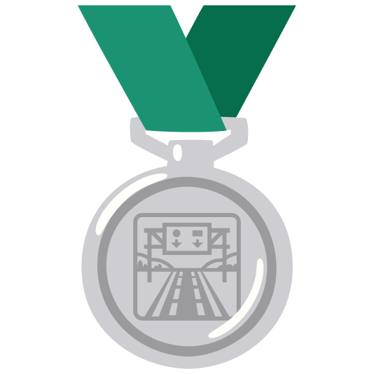 second place medal motorway
