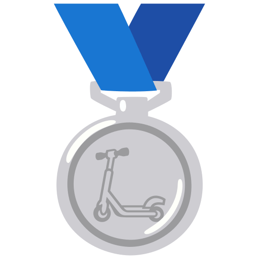 second place medal scooter