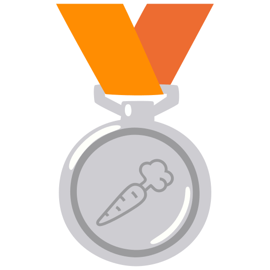 second place medal carrot
