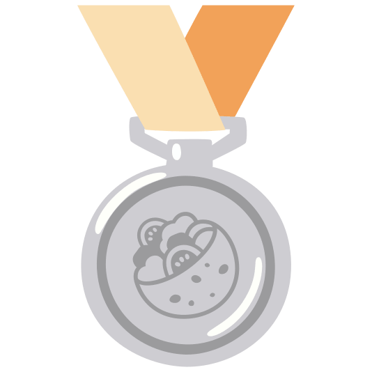 second place medal stuffed flatbread