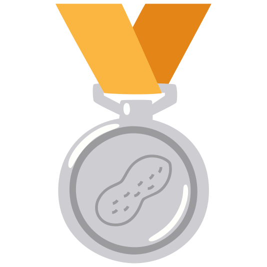 second place medal peanuts