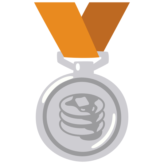 second place medal pancakes