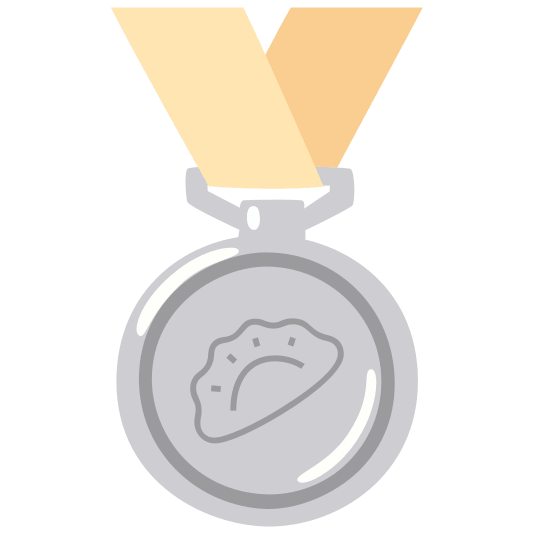 second place medal dumpling