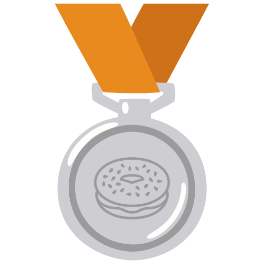 second place medal bagel
