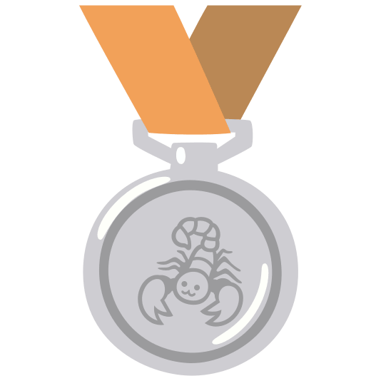 second place medal scorpion