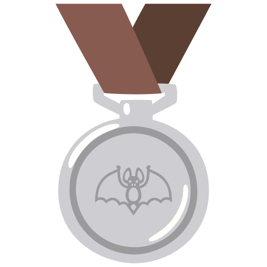 second place medal bat