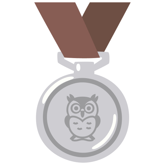 second place medal owl