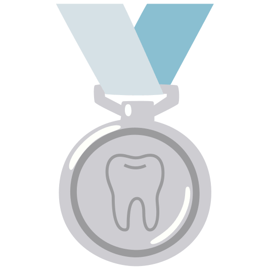 second place medal tooth