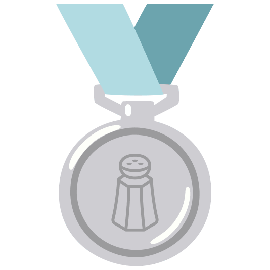 second place medal salt