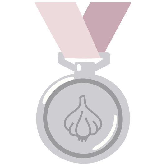 second place medal garlic