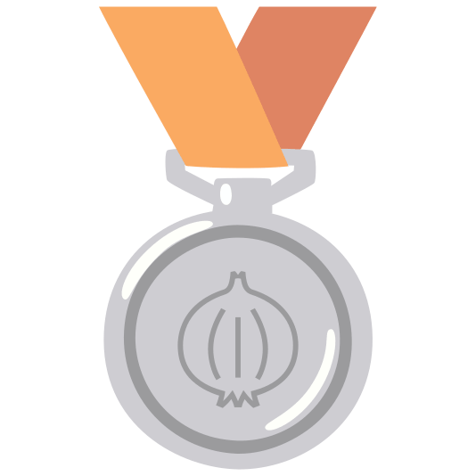 second place medal onion
